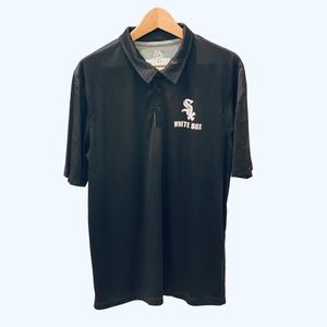 NWT Chicago White Sox Black Polo Shirt Majestic Lightweight MLB Baseball